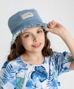 Панама джинсовая голубая детская Button Blue (52-54)