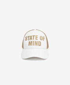 Бейсболка из текстиля и сетки белая для девочек Gulliver (56-58)