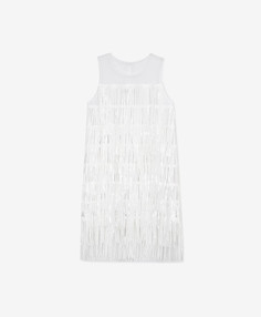 Платье с отлетными пайетками белое для девочки Gulliver (164)