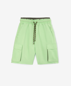 Плавательные шорты с карманами карго зеленые для мальчика Gulliver