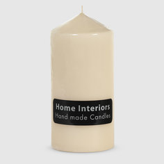Свеча столбик Home Interiors бежевый 7х15 см