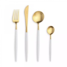 Набор столовых приборов Cutipol Goa white gold 6 персон 24 предмета