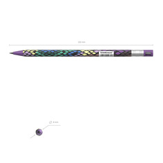 Карандаш механический Erich Krause Color Touch Purple Python 2 мм НВ с точилкой