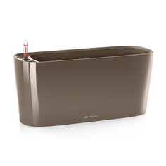 Кашпо с автополивом Lechuza Delta 10 30x10 см серо-коричневый