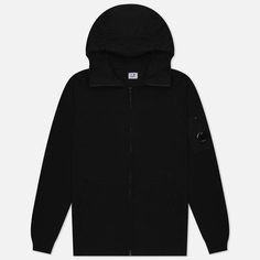 Мужской свитер C.P. Company Cotton Mixed Hooded Knit, цвет чёрный, размер 48
