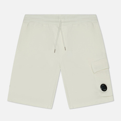 Мужские шорты C.P. Company Cotton Diagonal Fleece Cargo Garment Dyed, цвет белый, размер S