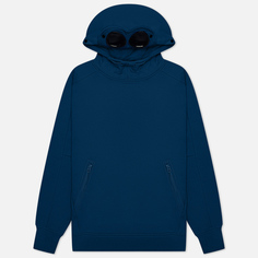 Мужская толстовка C.P. Company Diagonal Raised Fleece Hoodie Goggle, цвет синий, размер S