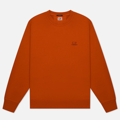 Мужская толстовка C.P. Company Cotton Diagonal Fleece Logo Resist Dyed, цвет оранжевый, размер S