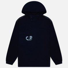 Мужская толстовка C.P. Company Indigo Fleece Hoodie, цвет синий, размер S