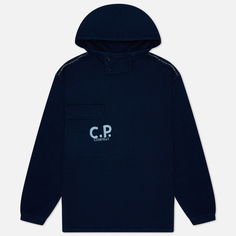 Мужская толстовка C.P. Company Indigo Fleece Hoodie, цвет синий, размер S