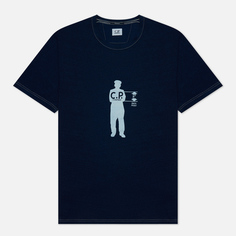Мужская футболка C.P. Company Indigo Jersey, цвет синий, размер S