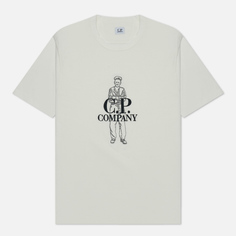 Мужская футболка C.P. Company 1020 Jersey British Sailor Graphic, цвет белый, размер S