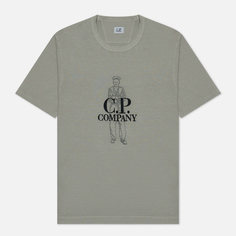 Мужская футболка C.P. Company 1020 Jersey British Sailor Graphic, цвет серый, размер S