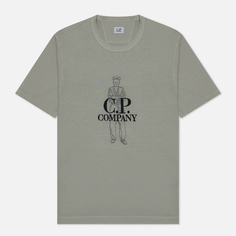 Мужская футболка C.P. Company 1020 Jersey British Sailor Graphic, цвет серый, размер S