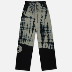 Мужские брюки MSGM New Tie Dye Brush Logo, цвет серый, размер S
