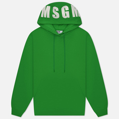 Женская толстовка MSGM Macrologo Print Hoodie, цвет зелёный, размер XS
