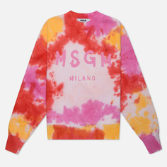 Женская толстовка MSGM Brush Print, цвет розовый, размер XS