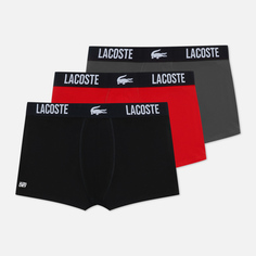 Комплект мужских трусов Lacoste Underwear 3-Pack Classic Trunk, цвет чёрный, размер XL