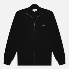 Мужской свитер Lacoste Stand-Up Collar Organic Cotton Zippered, цвет чёрный, размер S