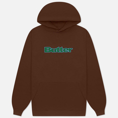 Мужская толстовка Butter Goods Felt Logo Applique Hoodie, цвет коричневый, размер S