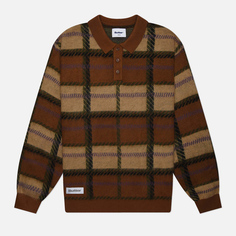 Мужской свитер Butter Goods Ivy Button Up Knit, цвет коричневый, размер S