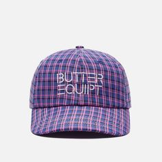 Кепка Butter Goods Equipt Plaid 6 Panel, цвет синий