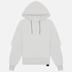 Мужская толстовка Rick Owens DRKSHDW Lido Hustler Hoodie, цвет белый, размер S