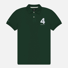 Мужское поло Hackett Heritage Number, цвет зелёный, размер S