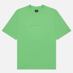 Мужская футболка Edwin Katakana Embroidery, цвет зелёный, размер S