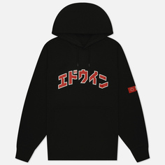 Мужская толстовка Edwin Katakana Retro Hoodie, цвет чёрный, размер S