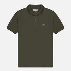 Мужское поло Lacoste L.12.12 Classic Fit, цвет оливковый, размер S