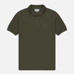 Мужское поло Lacoste L.12.12 Classic Fit, цвет оливковый, размер S