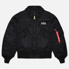 Мужская куртка бомбер Alpha Industries CWU 45/P Flight, цвет чёрный, размер L