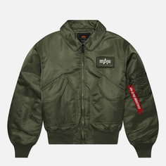 Мужская куртка бомбер Alpha Industries CWU 45/P Flight, цвет зелёный, размер S