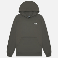 Мужская толстовка The North Face Raglan Red Box Hoodie, цвет серый, размер S