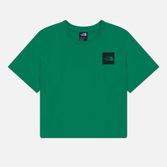 Женская футболка The North Face Cropped Fine Crew Neck, цвет зелёный, размер XS