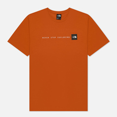 Мужская футболка The North Face Never Stop Exploring Crew Neck, цвет оранжевый, размер S