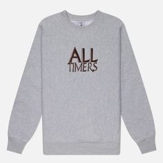 Мужская толстовка Alltimers Taverna Embroidered Crew Neck, цвет серый, размер S