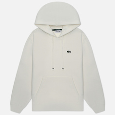 Женская толстовка Lacoste Relaxed Fit Double Face Pique Hoodie, цвет белый, размер XS