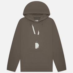 Мужская толстовка Maison Margiela MM6 Backstage Pass Print Hoodie, цвет коричневый, размер S