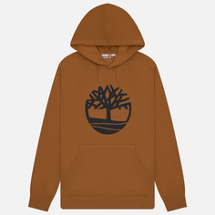 Мужская толстовка Timberland Kennebec River Tree Logo Hoodie, цвет коричневый, размер S