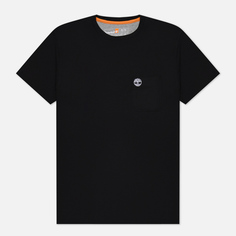 Мужская футболка Timberland Dunstan River Chest Pocket, цвет чёрный, размер L