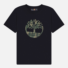 Мужская футболка Timberland Kennebec River Camo Tree Logo, цвет чёрный, размер S