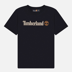 Мужская футболка Timberland Kennebec River Linear Logo, цвет чёрный, размер S
