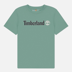 Мужская футболка Timberland Kennebec River Linear Logo, цвет зелёный, размер S