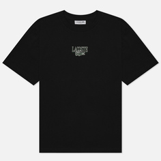 Женская футболка Lacoste Print Cotton Jersey, цвет чёрный, размер XS