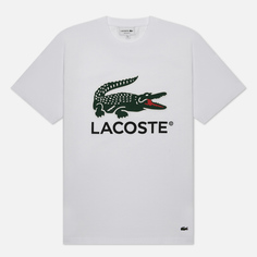 Мужская футболка Lacoste Signature Print, цвет белый, размер S