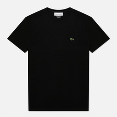 Мужская футболка Lacoste Crew Neck Pima Cotton, цвет чёрный, размер XS
