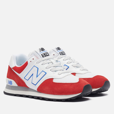 Мужские кроссовки New Balance U574EW2, цвет красный, размер 40.5 EU