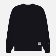 Мужская толстовка Alpha Industries Essential French Terry Crew Neck, цвет чёрный, размер S